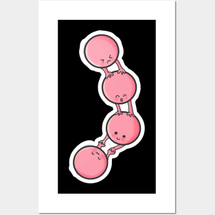 Funny streptococcus chain Posters and Art